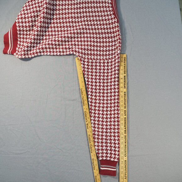 Vintage Antigua Sweater Mens Large Red Houndstooth Anheuser USA Cotton Pullover - Picture 7 of 9